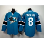 nhl jerseys san jose sharks #8 pavelski blue[2014 new stadium]