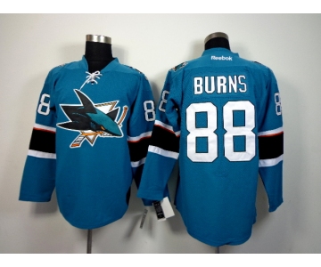 nhl jerseys san jose sharks #88 burns blue[2014 new stadium]