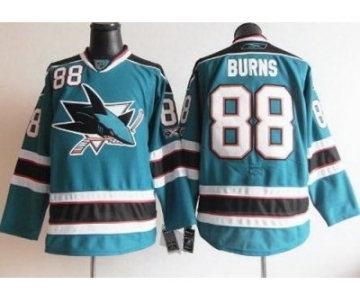nhl jerseys san jose sharks #88 burns blue