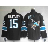 nhl san jose sharks #15 heatley third black
