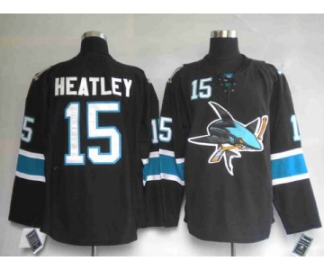 nhl san jose sharks #15 heatley third black