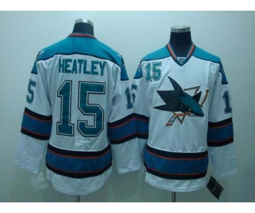 nhl san jose sharks #15 heatley white