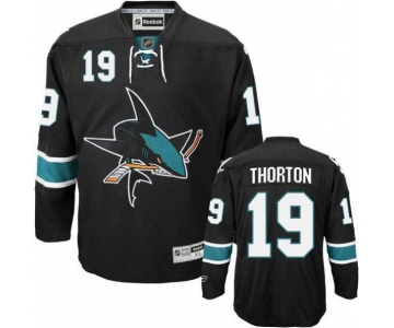 nhl san jose sharks #19 thornton black