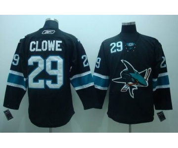 nhl san jose sharks #29 clowe black