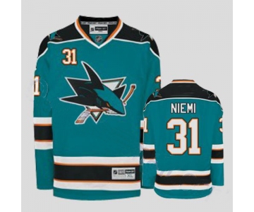 nhl san jose sharks #31 nieml blue