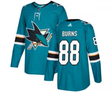Youth Adidas San Jose Sharks #88 Brent Burns Premier Teal Green Home NHL Jersey