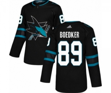 Youth Adidas San Jose Sharks #89 Mikkel Boedker Premier Black Alternate NHL Jersey