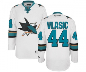 Youth Reebok San Jose Sharks #44 Marc-Edouard Vlasic Authentic White Away NHL Jersey
