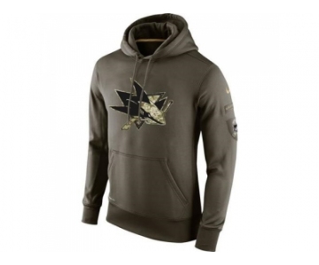 Men's San Jose Sharks Nike Salute To Service NHL Hoodie