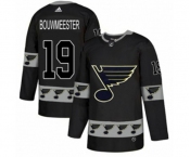 Adidas St. Louis Blues #19 Jay Bouwmeester Authentic Black Team Logo Fashion NHL Jersey