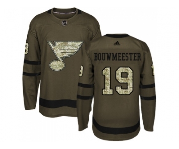 Adidas St. Louis Blues #19 Jay Bouwmeester Green Salute to Service Stitched NHL Jersey