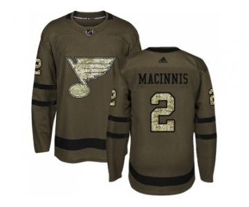 Adidas St. Louis Blues #2 Al MacInnis Green Salute to Service Stitched NHL Jersey