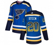 Adidas St. Louis Blues #20 Alexander Steen Authentic Blue Drift Fashion NHL Jersey