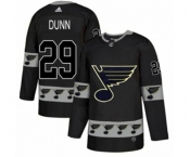 Adidas St. Louis Blues #29 Vince Dunn Authentic Black Team Logo Fashion NHL Jersey