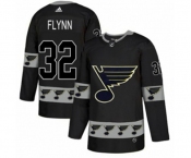 Adidas St. Louis Blues #32 Brian Flynn Authentic Black Team Logo Fashion NHL Jersey