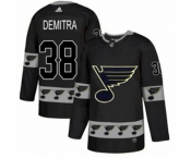 Adidas St. Louis Blues #38 Pavol Demitra Authentic Black Team Logo Fashion NHL Jersey