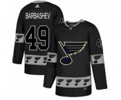 Adidas St. Louis Blues #49 Ivan Barbashev Authentic Black Team Logo Fashion NHL Jersey