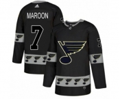 Adidas St. Louis Blues #7 Patrick Maroon Authentic Black Team Logo Fashion NHL Jersey