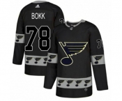 Adidas St. Louis Blues #78 Dominik Bokk Authentic Black Team Logo Fashion NHL Jersey