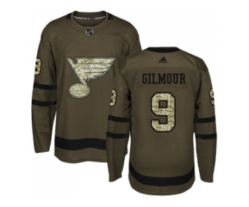 Adidas St. Louis Blues #9 Doug Gilmour Green Salute to Service Stitched NHL Jersey