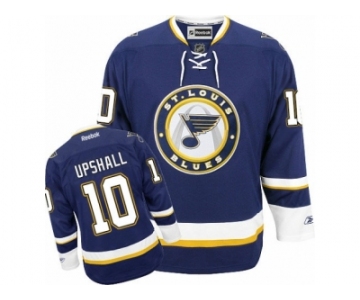 Men's Reebok St. Louis Blues #10 Scottie Upshall Authentic Navy Blue Third NHL Jersey