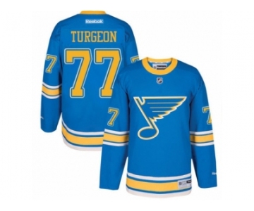 Men's Reebok St. Louis Blues #77 Pierre Turgeon Authentic Blue 2017 Winter Classic NHL Jersey