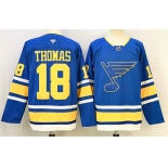 Men's St. Louis Blues #18 Robert Thomas Blue 2025 Stitched Hockey Jersey Men's St. Louis Blues #18 Robert Thomas Blue 2025 Stitched Hockey Jersey