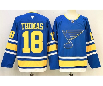 Men's St. Louis Blues #18 Robert Thomas Blue 2025 Stitched Hockey Jersey
