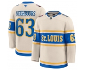 Men's St. Louis Blues #63 Jake Neighbours Cream 2024-25 Winter Classic Stitched Hockey Jersey