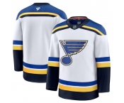Men's St. Louis Blues Blank White 2024-25 Away Stitched Hockey Jersey