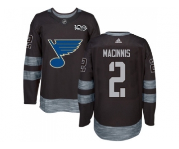 St. Louis Blues #2 Al MacInnis Black 1917-2017 100th Anniversary Stitched NHL Jersey