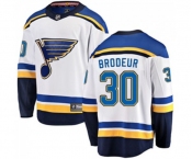 St. Louis Blues #30 Martin Brodeur Fanatics Branded White Away Breakaway NHL Jersey St. Louis Blues #30 Martin Brodeur Fanatics Branded White Away Breakaway NHL Jersey
