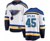 St. Louis Blues #45 Luke Opilka Fanatics Branded White Away Breakaway NHL Jersey St. Louis Blues #45 Luke Opilka Fanatics Branded White Away Breakaway NHL Jersey
