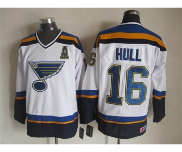 nhl jerseys st. louis blues #16 hull white[A patch]