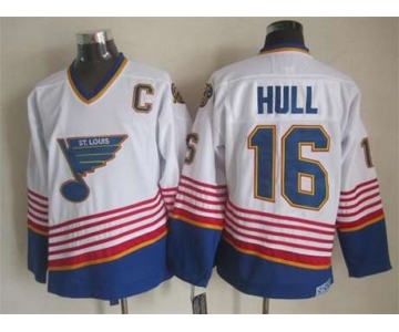 nhl jerseys st. louis blues #16 hull white[patch C][2015 new]