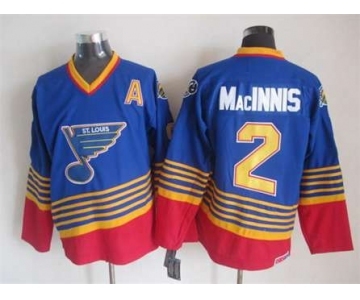 nhl jerseys st. louis blues #2 macinnis blue[patch A][2015 new]