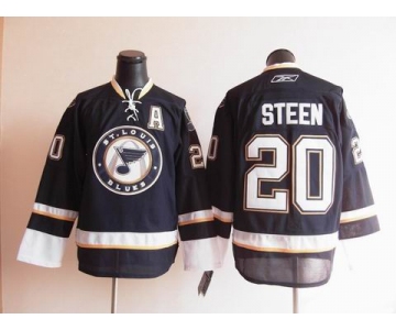 nhl jerseys st. louis blues #20 steen dk.blue