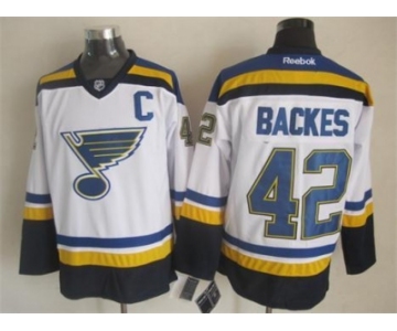 nhl jerseys st. louis blues #42 david backes blue-white