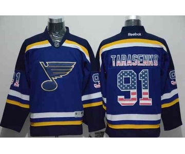 nhl jerseys st. louis blues #91 tarasenko blue[national flag version