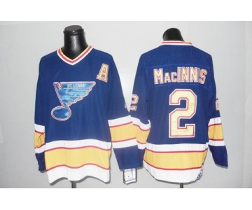 nhl st. louis blues #2 macinnis blue
