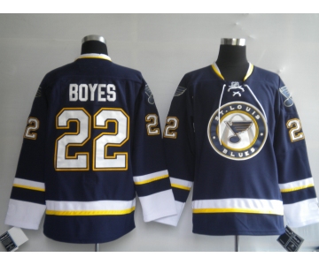 nhl st. louis blues 22# boyes dark blue  third jersey