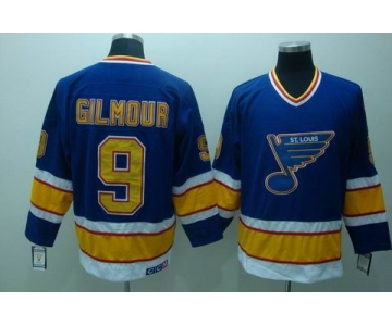 nhl st. louis blues #9 gilmour blue