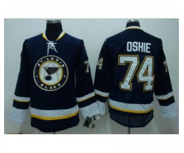 nhl st.louis blues #74 oshie dark blue third jersey