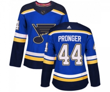 Women Adidas St. Louis Blues #44 Chris Pronger Premier Royal Blue Home NHL Jersey