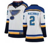 Women St. Louis Blues #2 Al Macinnis Fanatics Branded White Away Breakaway NHL Jersey