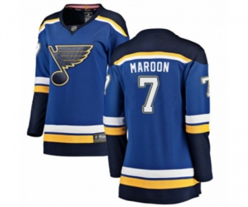 Women St. Louis Blues #7 Patrick Maroon Fanatics Branded Royal Blue Home Breakaway NHL Jersey