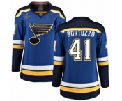 Women's St. Louis Blues #41 Robert Bortuzzo Fanatics Branded Royal Blue Home Breakaway 2019 Stanley Cup Champions Hockey Jersey