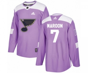 Youth Adidas St. Louis Blues #7 Patrick Maroon Authentic Purple Fights Cancer Practice NHL Jersey