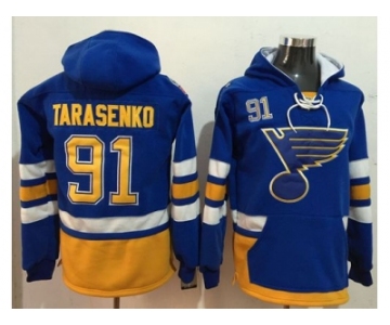St. Louis Blues #91 Vladimir Tarasenko Light Blue Name & Number Pullover NHL Hoodie