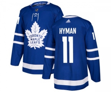 Adidas Toronto Maple Leafs #11 Zach Hyman Authentic Royal Blue Home NHL Jersey
